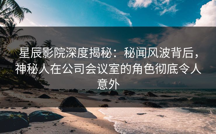 星辰影院深度揭秘：秘闻风波背后，神秘人在公司会议室的角色彻底令人意外